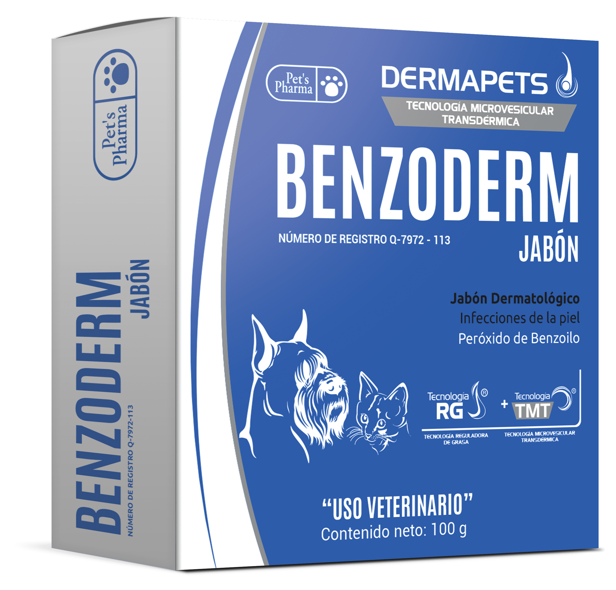 Benzoderm Jabón Dermatológico 100Gr - Pet's Pharma Benzoderm Jabón Dermatológico 100Gr - Pet's Pharma
